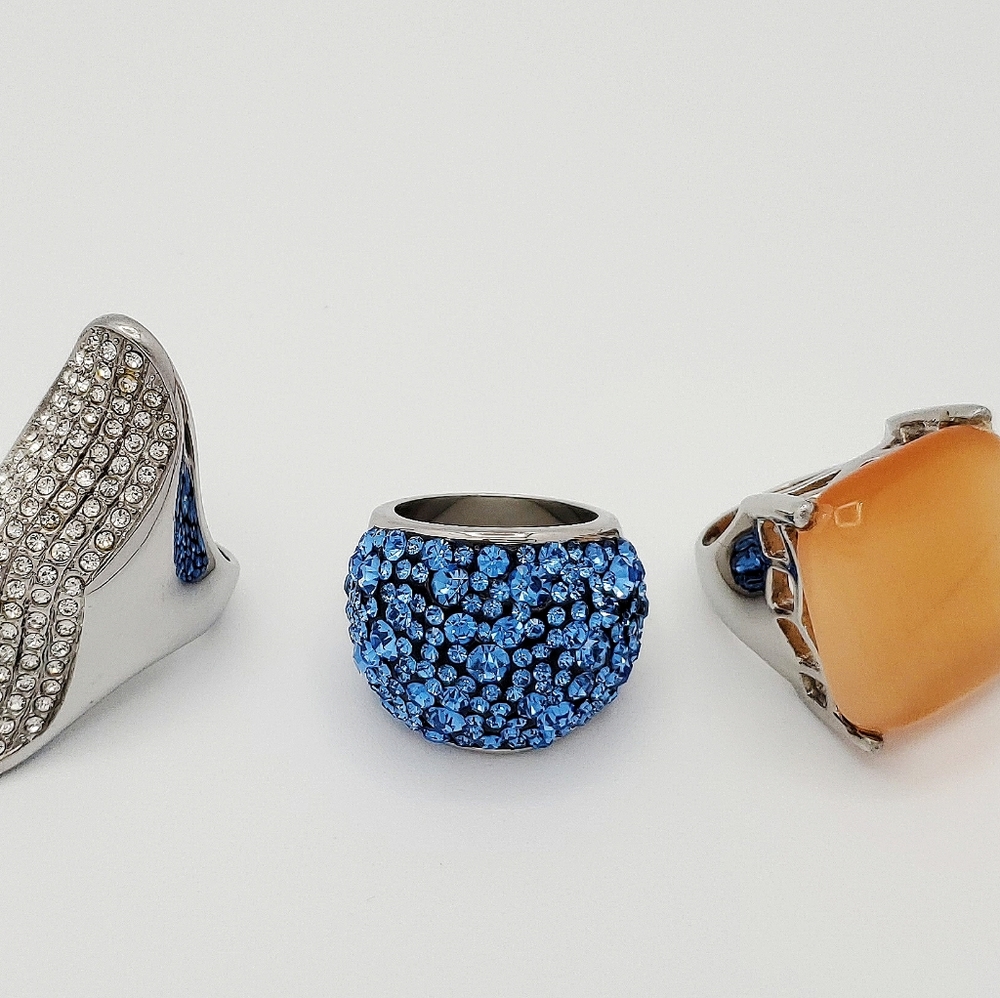 Stainless steel lot fashion rings size 8